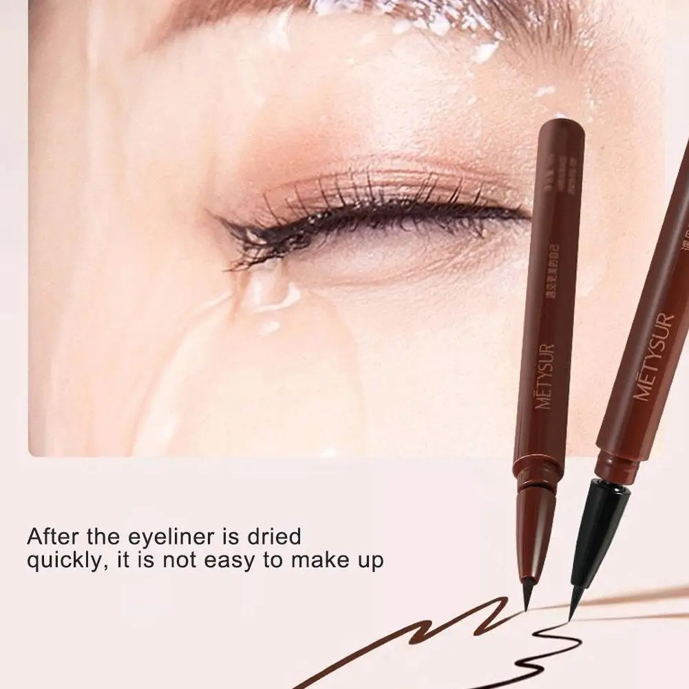 Eyeliner ultra-fin pliant rotatif, séchage rapide, imperméable et résistant à la transpiration, maquillage longue durée pour les débutants, I5J1