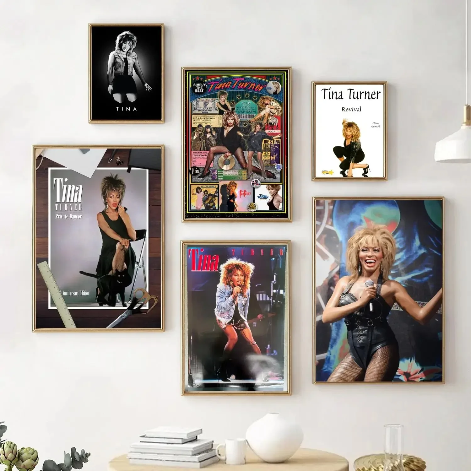 Póster de banda de Tina Turner, pintura decorativa en lienzo, póster, arte de pared, carteles para sala de estar, pintura para dormitorio