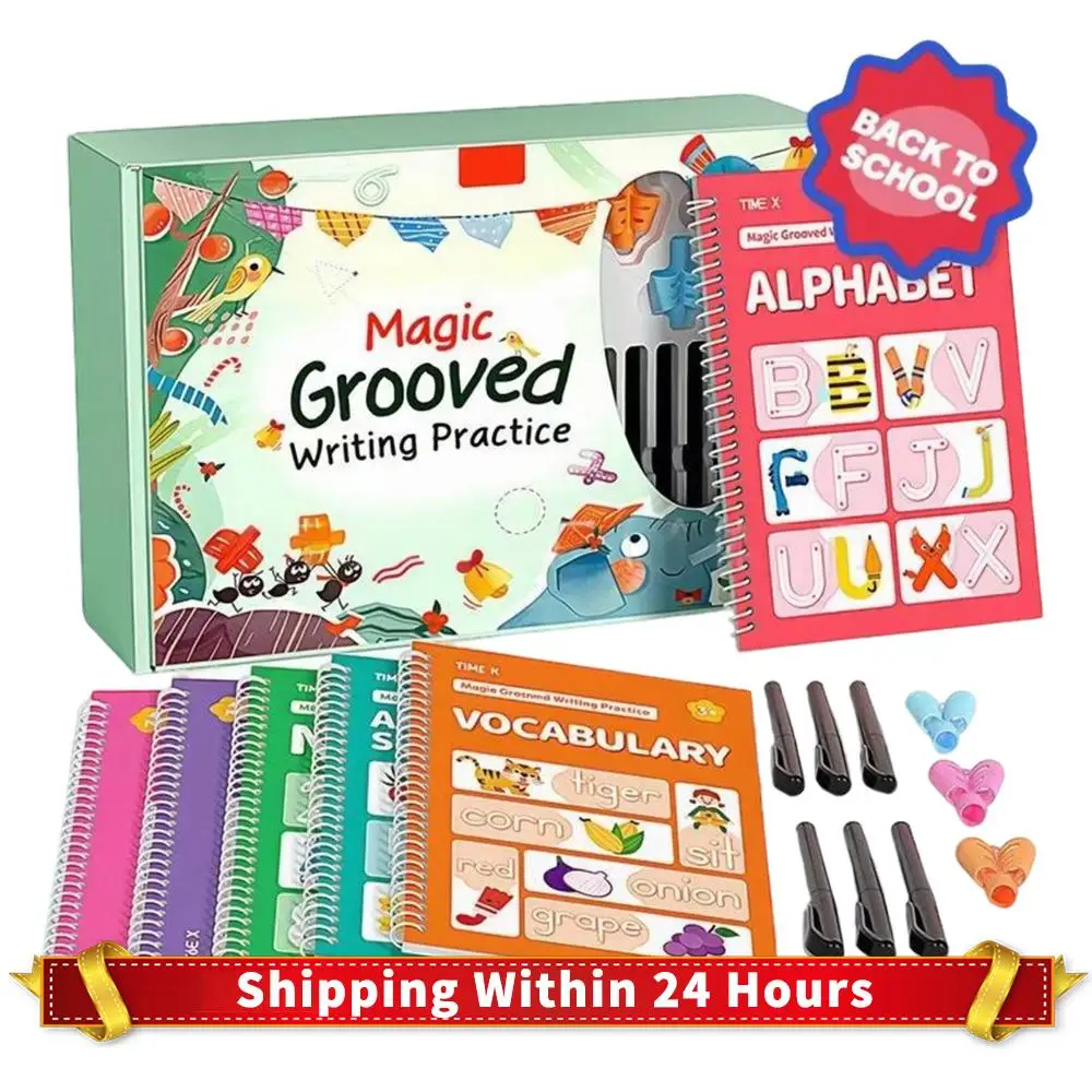 كتب ممارسة الكتابة اليدوية، مصنفات الأخدود القابلة لإعادة الاستخدام، كتب ممارسة الكتابة للأطفال من سن 3 إلى 3 سنوات، أنشطة التعلم لمرحلة ما قبل المدرسة #1