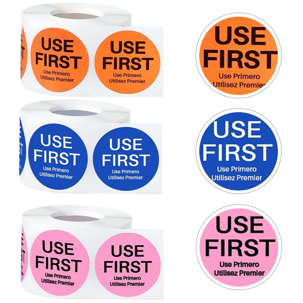 

3 рулона этикеток для пищевых продуктов, наклейки для учета запасов, для ресторанов, кухонь, дома, офиса, школы, вечеринок, еды