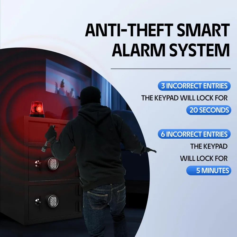 مجموعة رقمية كبيرة آمنة للنقود التجارية مع فتحة قطرة وميزات مضادة للأسماك