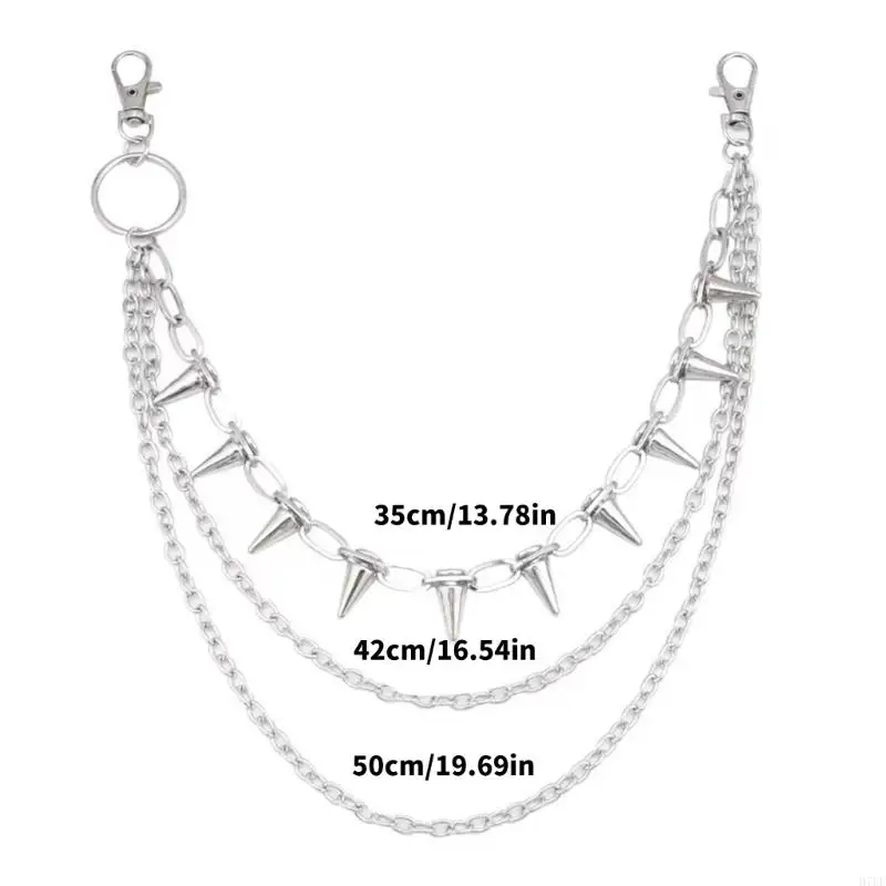 منفعل مسافرة السلسلة المعدنية الملحقات بانك بانك بيان أزياء جريئة التصميم العملي H7EF #6