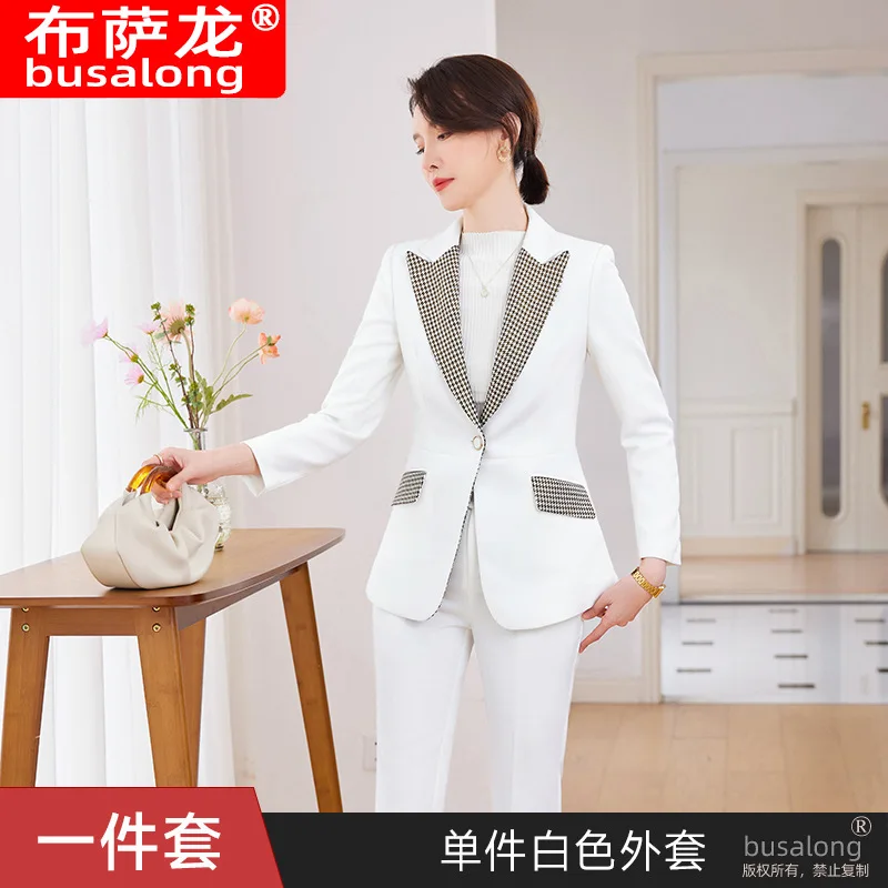 Ensemble de costume pour femmes, veste, automne hiver, à la mode, élégant, Style déesse, vêtements de travail haut de gamme, costume professionnel, uniforme de travail pour gestionnaire