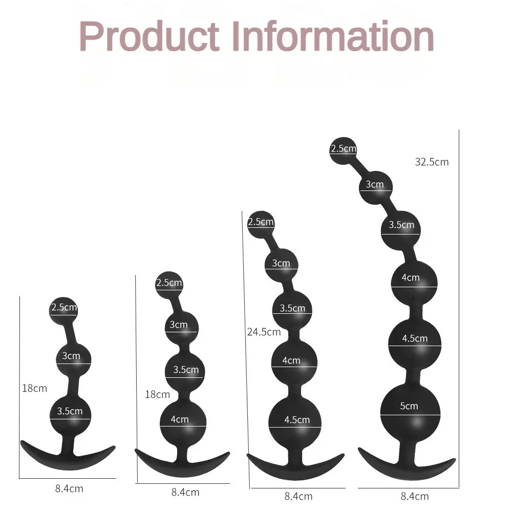 4 dimensioni perline anali in Silicone Plug anale Butt Plug Pull Beads Dildo masturbatore dilatatore anale giocattoli adulti del sesso per donna uomo Sex Shop