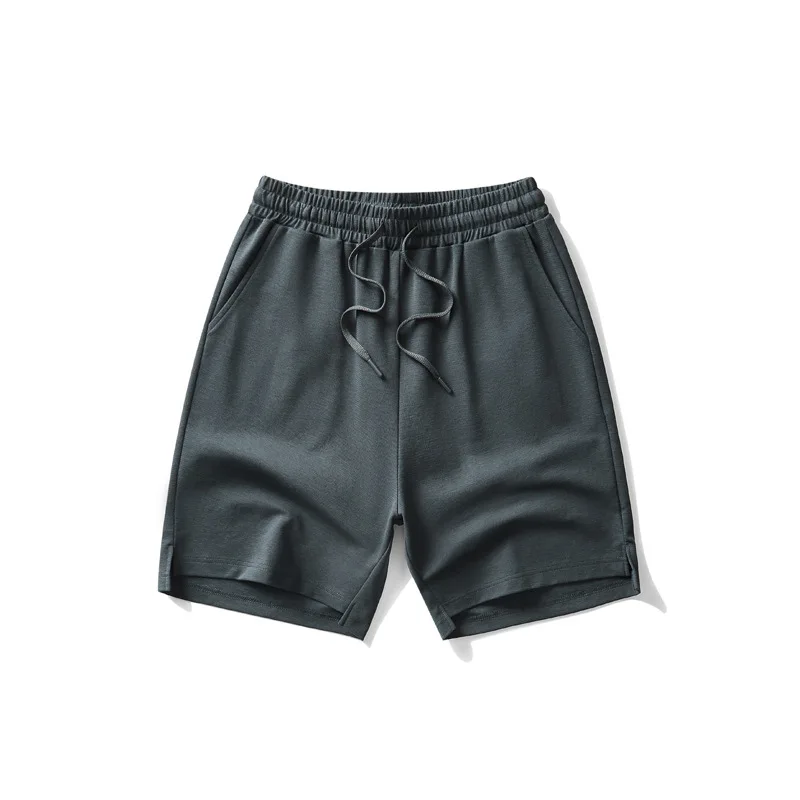 Japanese Style Summer New Fashion Men's Casual Trendy Solid Color Loose Knee Length Shorts Drawstring Breathable Shorts Female