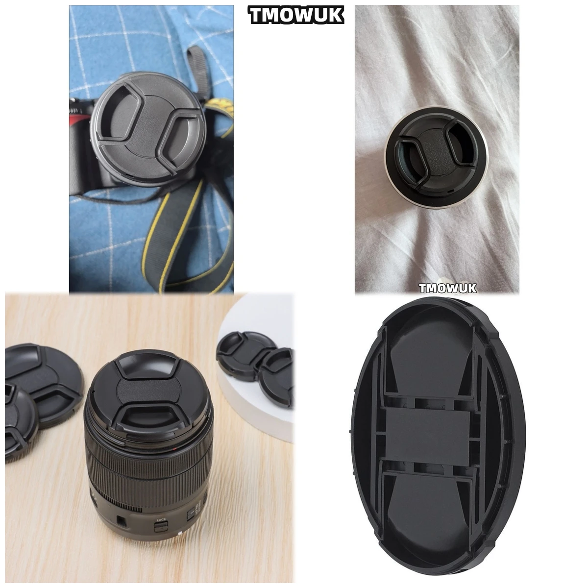 

For FUJIFILM X-S10 X-T60 X-Pro3 X-A10 X-H2S X-M1 X-E4 X-T5 X-T200 X-T10 Camera Lens Cap Protective Cover Center Pinch Snap-on 49