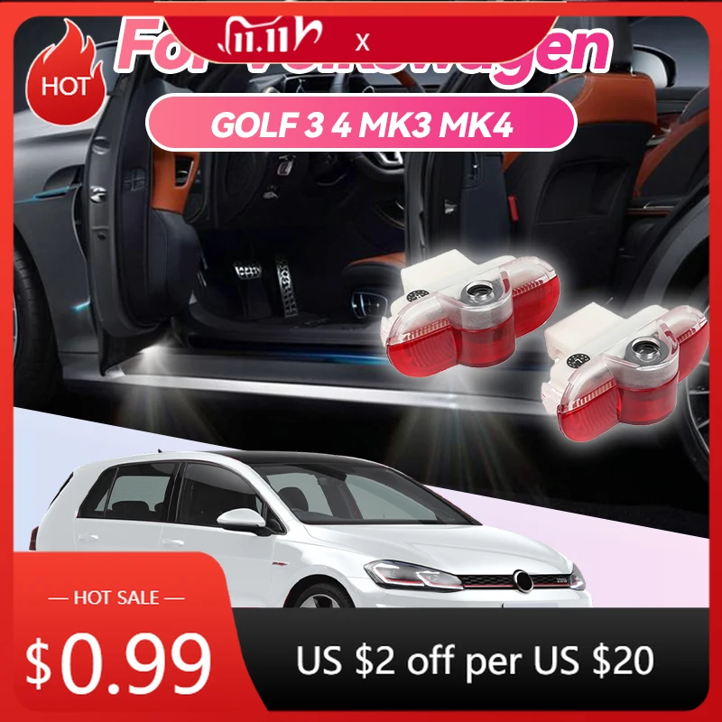 

2026 Polo Golf MK6 7 8 Passat B6 для VOLKSWAGEN VW светодиодные лампы салона двери автомобиля, декоративные лампы, аксессуары для VW Caddy M