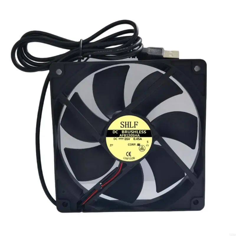 

A9BD USB 5V Cooling Fan Brushless Motor 12CM 12025 for PC Case Heat Dissipation Fan