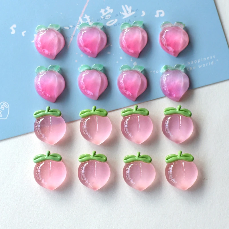 Cute Peach Slime Charms Kit Additives Cute DIY Filler Resin Decor Add Ins For Clear Fluffy Slime Hair Accessories 1/5/10pcs