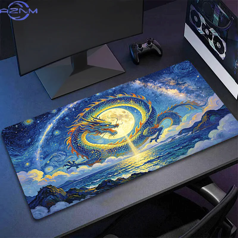 Large Gaming Mouse Pad Abstract Oil Painting Anime PC Computer Gamer Desk Mat For CS GO LOL XXL Laptop Kawaii Mousepad