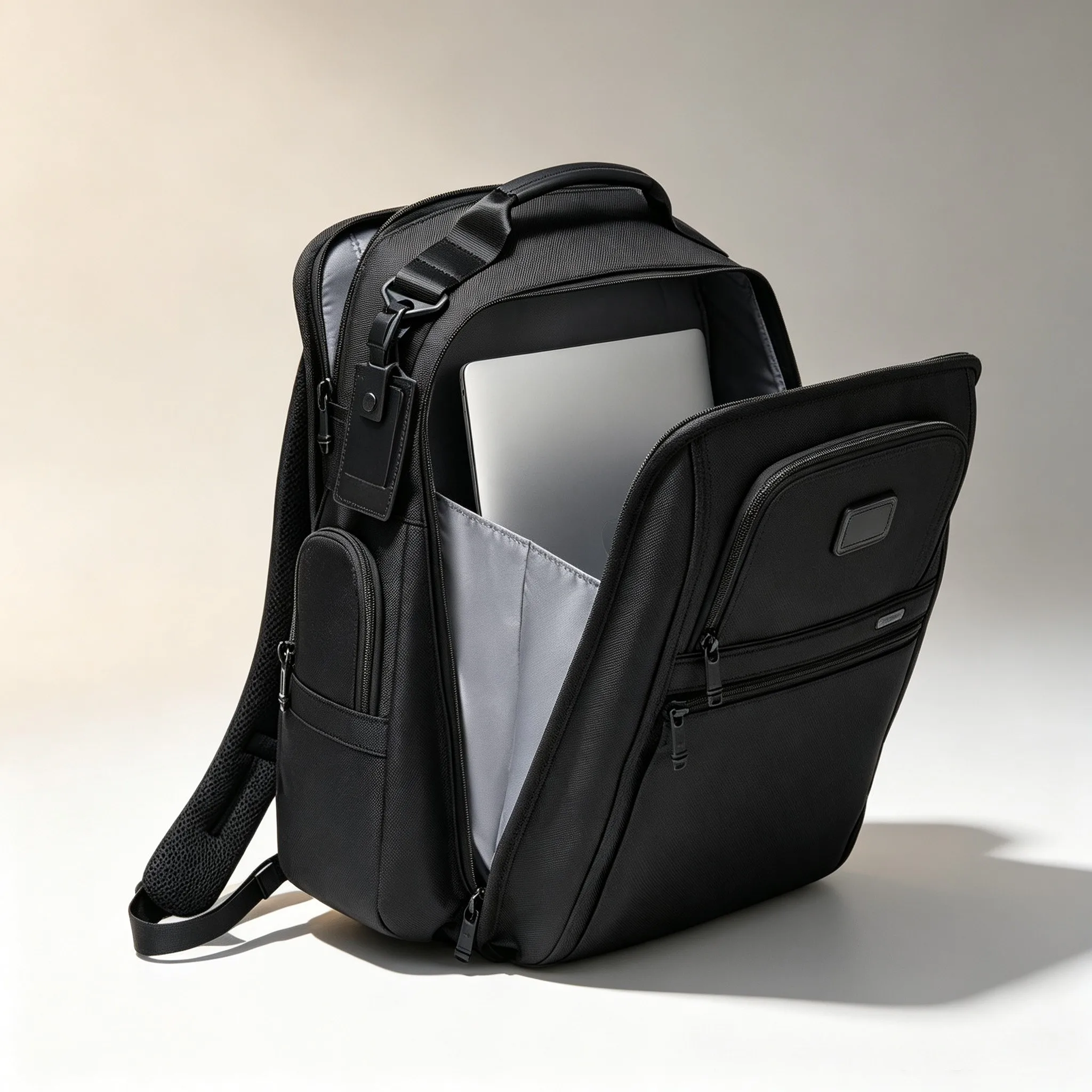 Men’s Durable Nylon Business Backpack, Large Laptop Rucksack for Travel, Spacious School Book Bag for Campus Daily Use view 6