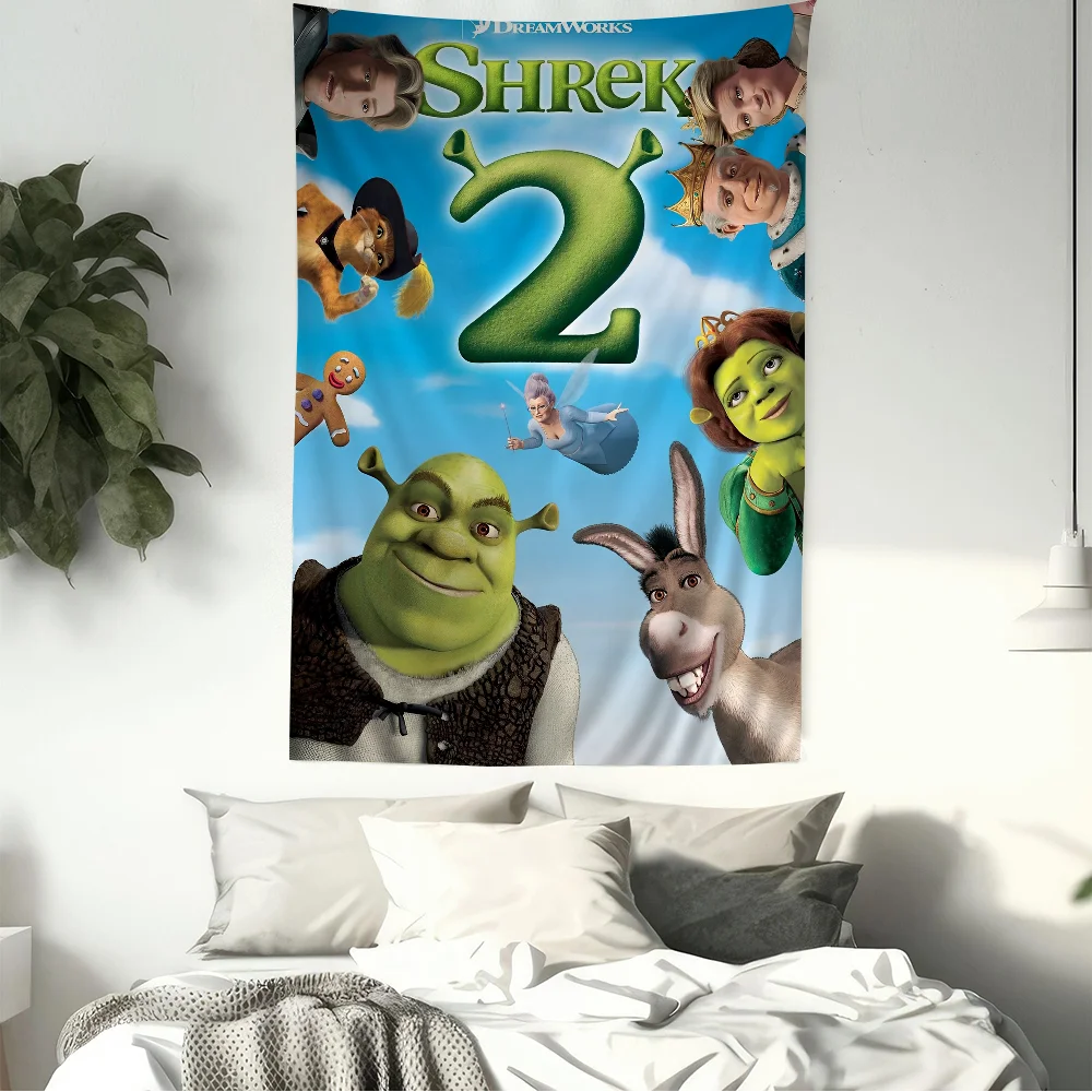 Cartoon Funny S-Shrek Chart Tapestry Home Decoration Hippie Bohemian Decoration Divination Wall Hanging Home Decor