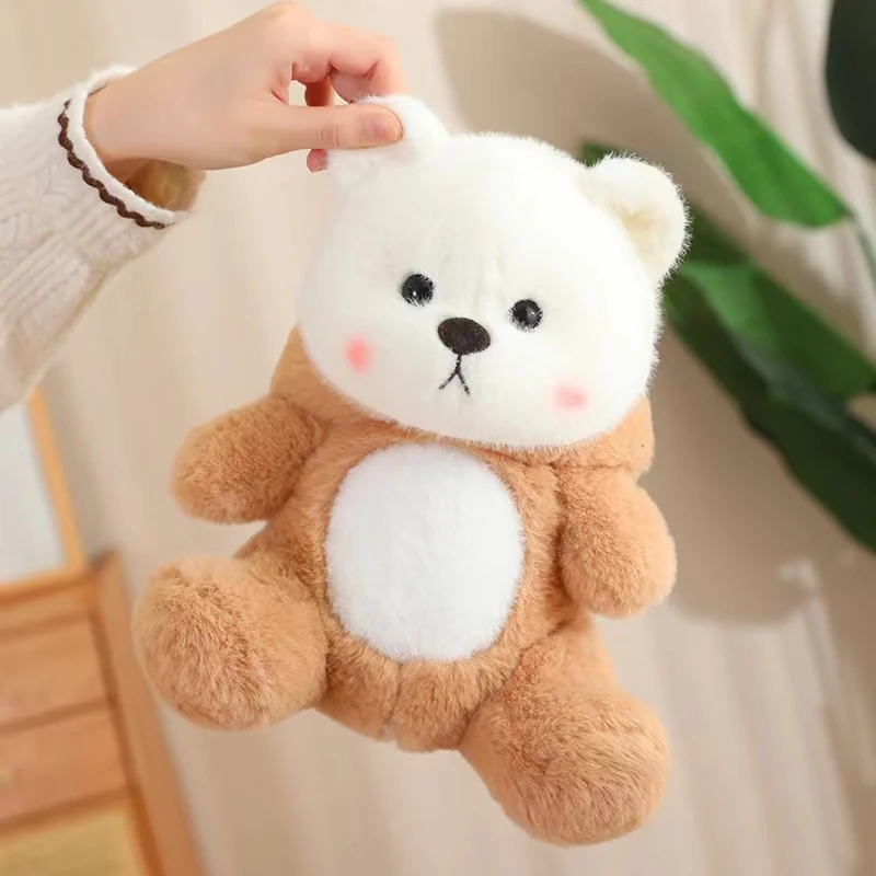 Cute brown bear fairy tale plush toy plush animals with hats bear Kawaii soft doll pillow girls room decoration children's gift