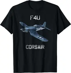 ヴィンテージワーバード戦闘機Tシャツ、f4uコルセア、us ww2、サイズS-5XL