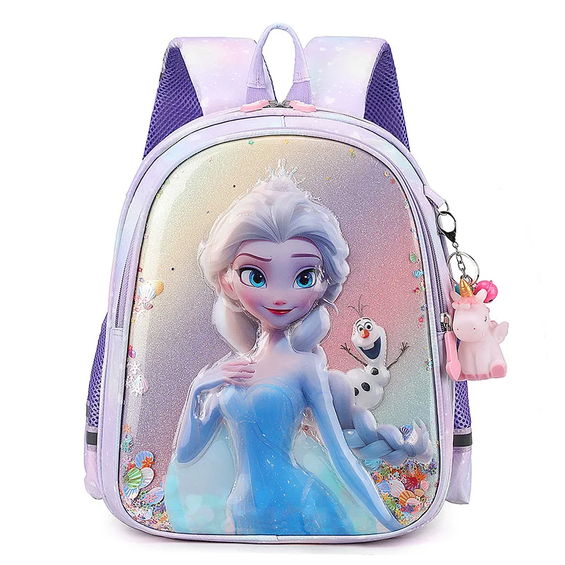 Disney Frozen Girls Kindergarten Backpack Elsa Anna Student Shoulder Orthopedic School Bag Large Capacity Kids Gifts Mochilas