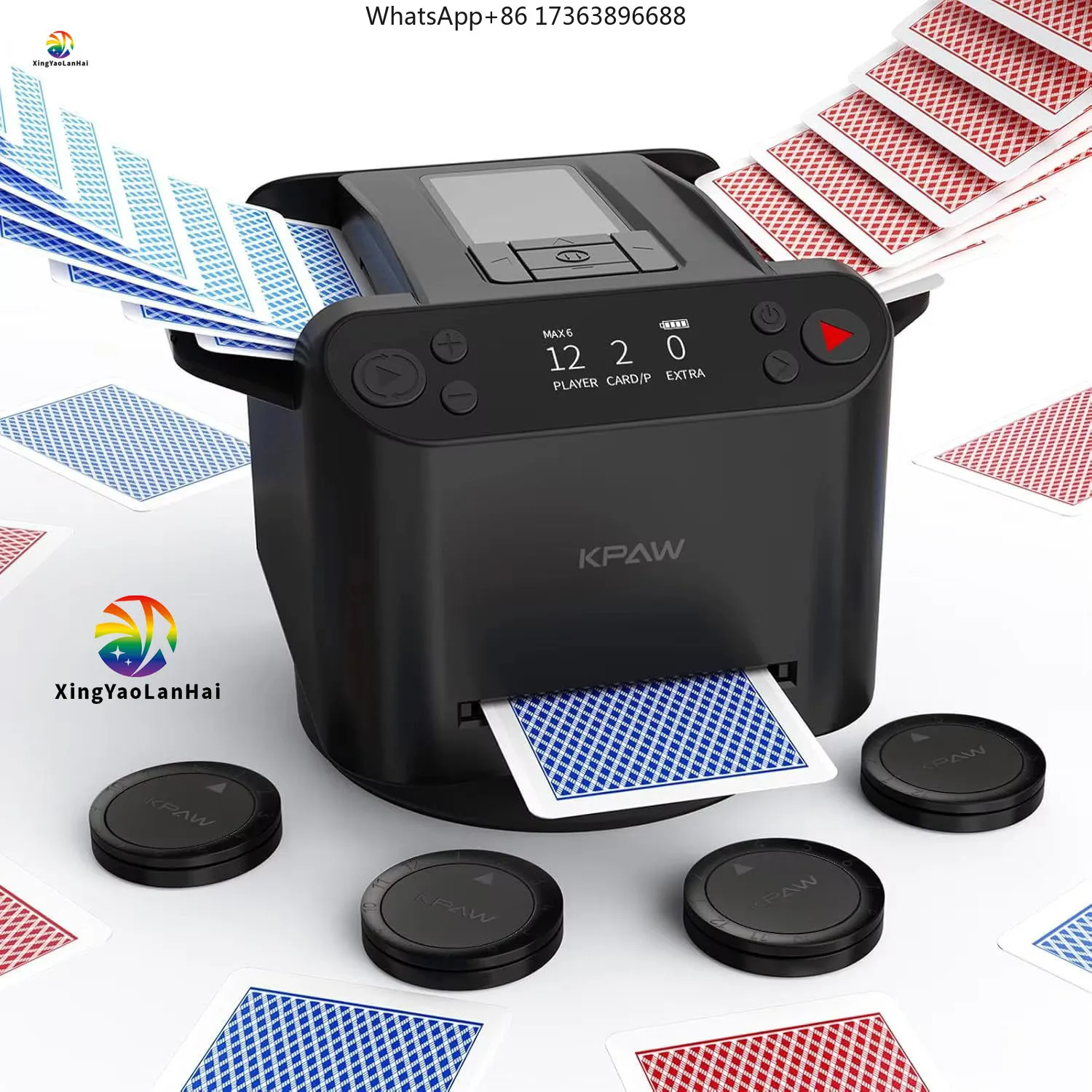 

Professional Casino Multi-functional Card Distributing Shuffler Automatic Shuffling and Dealing Machine for Poker Game