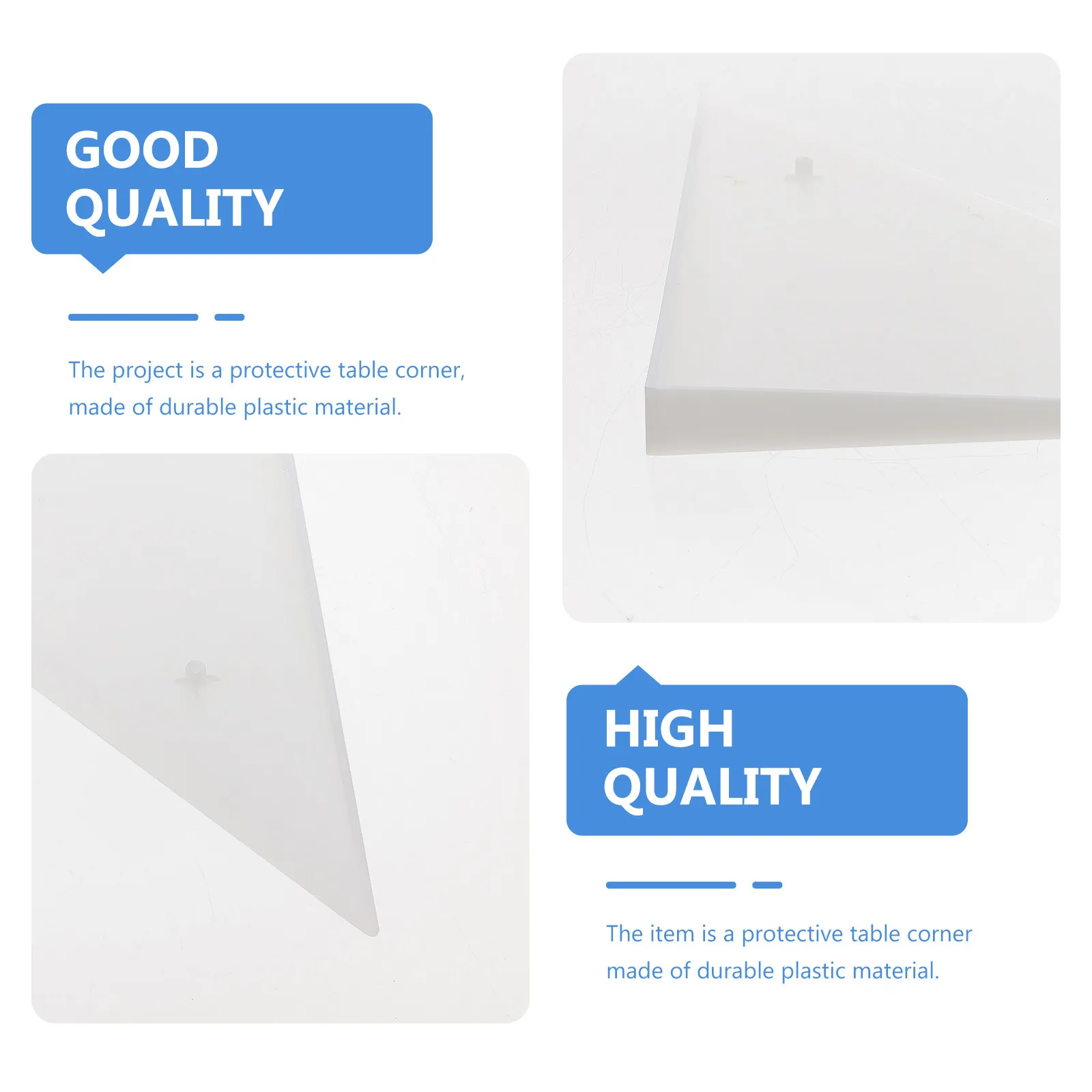 4Pcs Plastic Triangle Corner Guards for Foosball Tables Universal Fit Anti-Scratch Smooth Surface Protective Table Edge Cushion