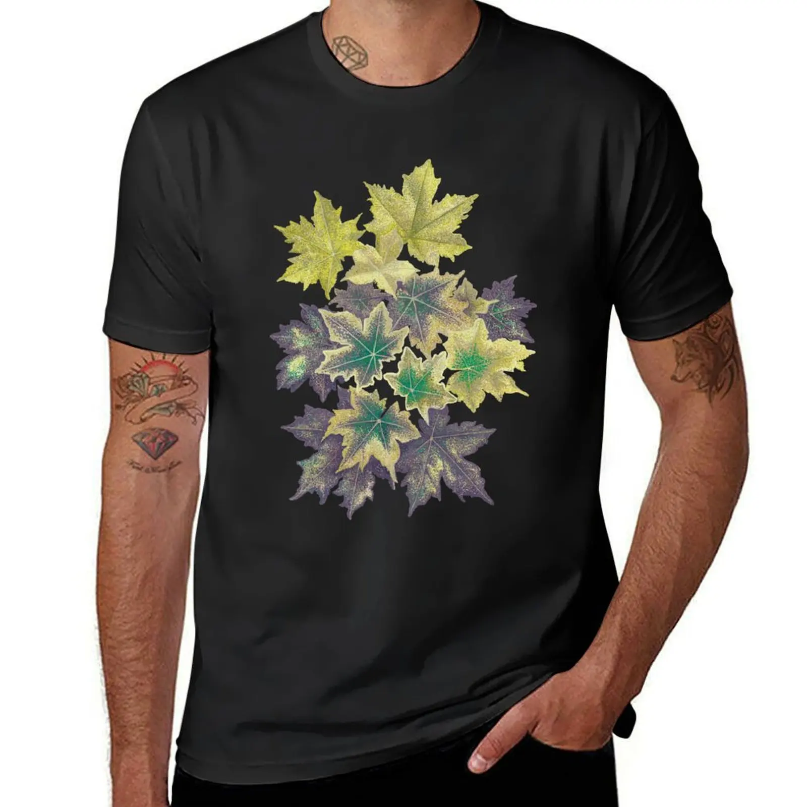 

Acer Leaves on Pale Background T-Shirt korean fashion summer tops blanks mens clothes