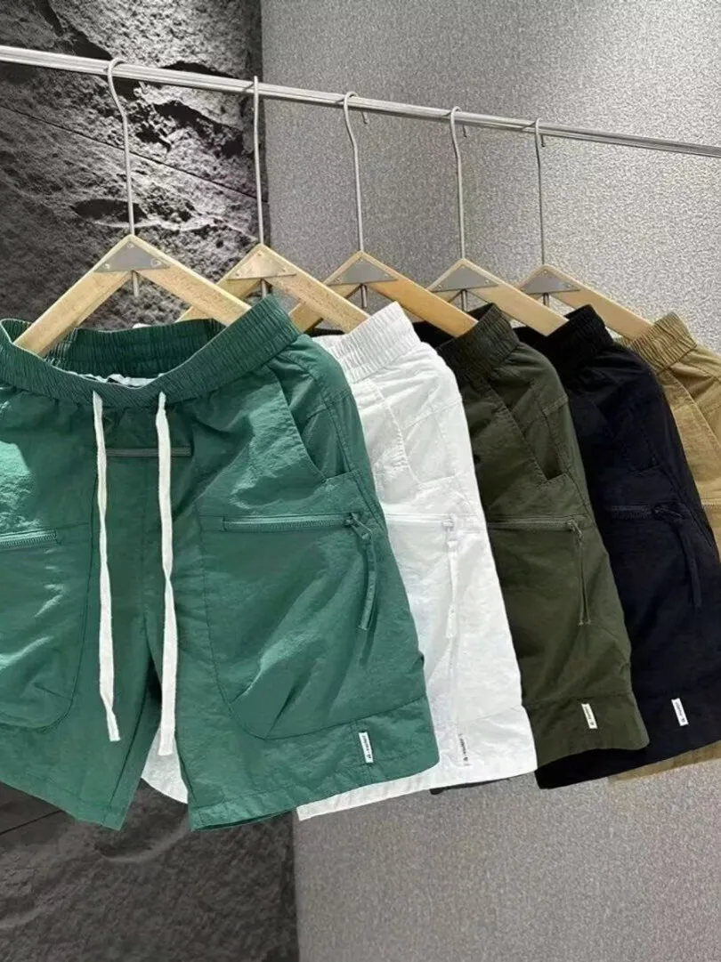 

Легкая мужская рабочая одежда Qui-Dry, лето 202, свободный крой, универсальные спортивные брюки большого размера «пять четвертей», модные