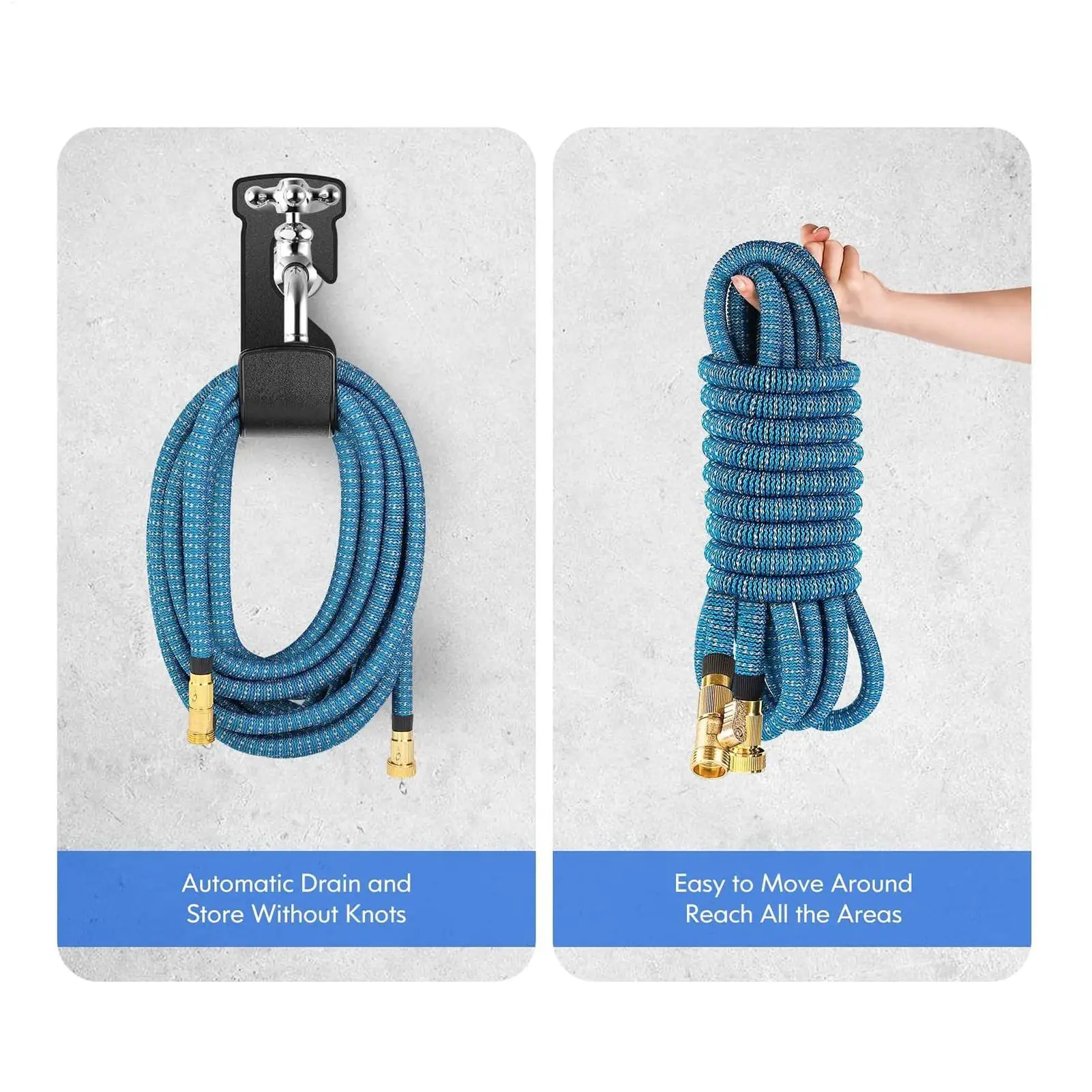 

Rust-free Garden Hose Pipe Reel Hook Hanger Wall Mounted Holder Organizer Tool Durable Easy to Install Portable Useful Hose Hook