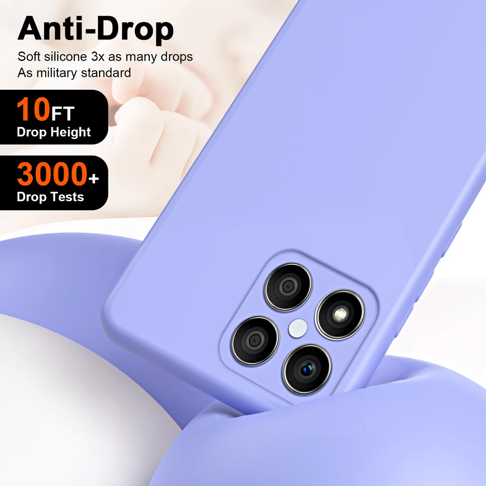 Liquid Silicone Phone Case For Honor X6 X6S X6A X7 X7A X8 X8A 4G 5G Back Cover Fundas view 2