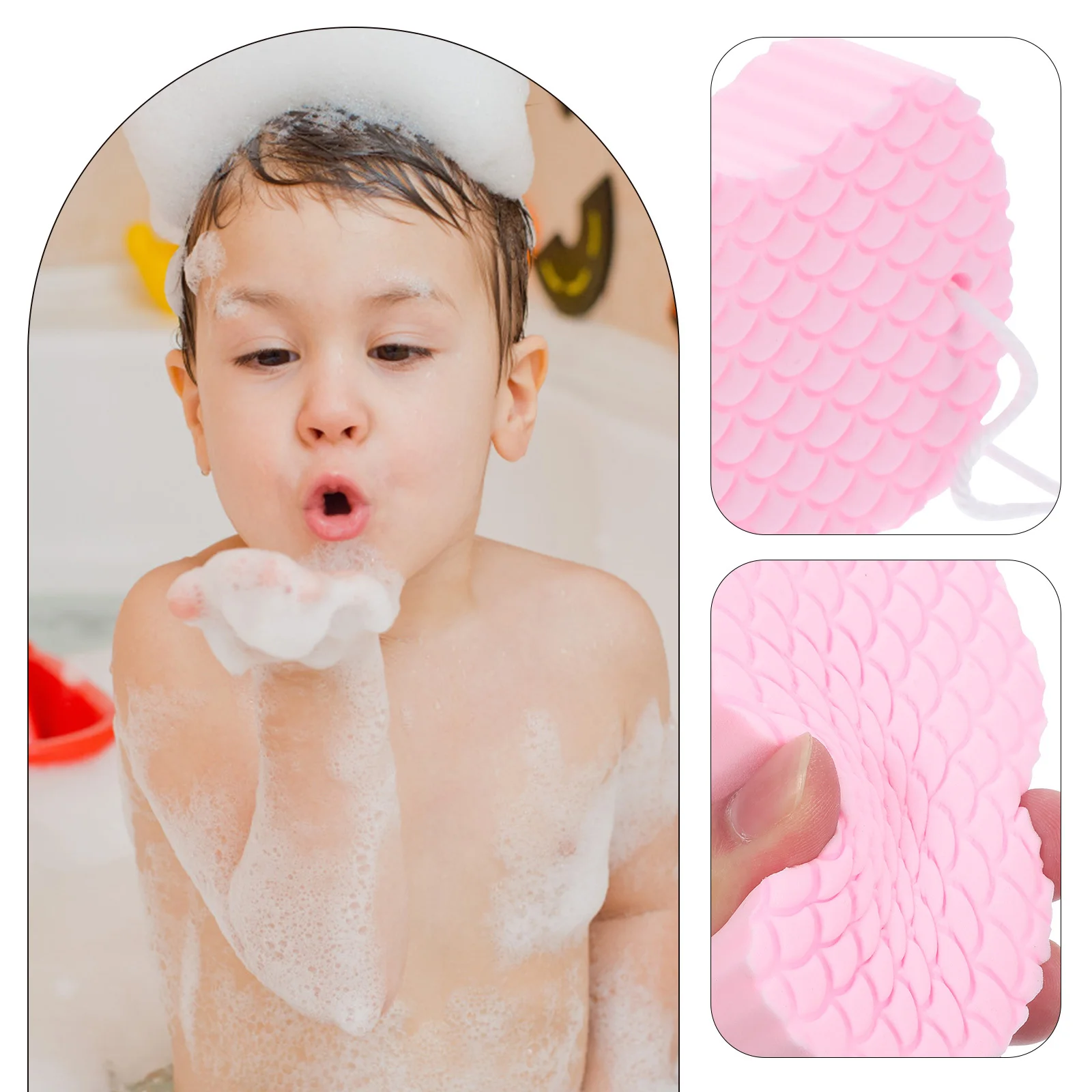 

4 шт. детские губки для купания, мягкие детские скрубберы для тела, двусторонние легкие губки для душа, портативные детские купальные губки