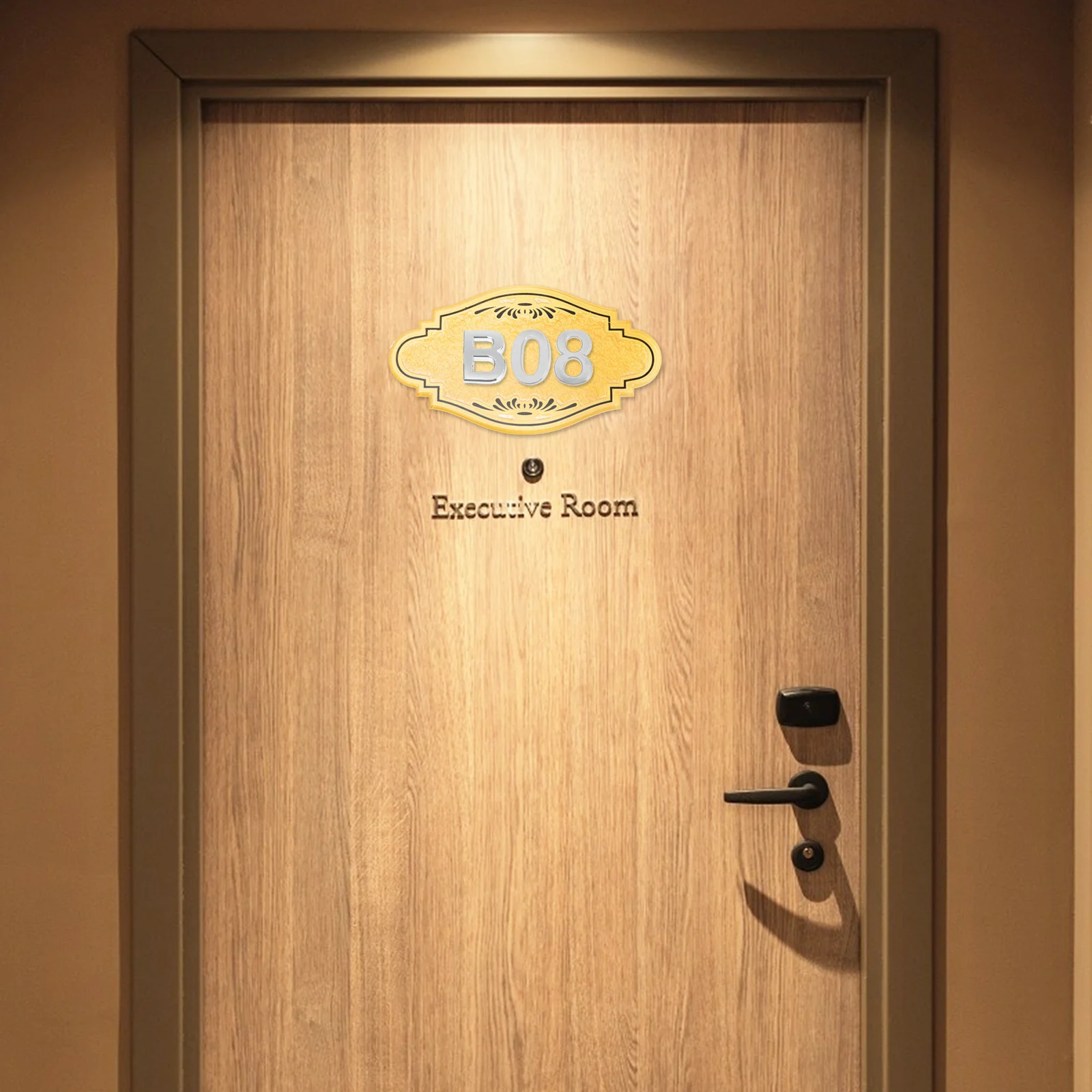 4 قطعة لوحة الباب النقش خمر براعة رائعة ثلاثية الأبعاد لافتة باب المنزل لبوابة غرفة الفندق ديكور