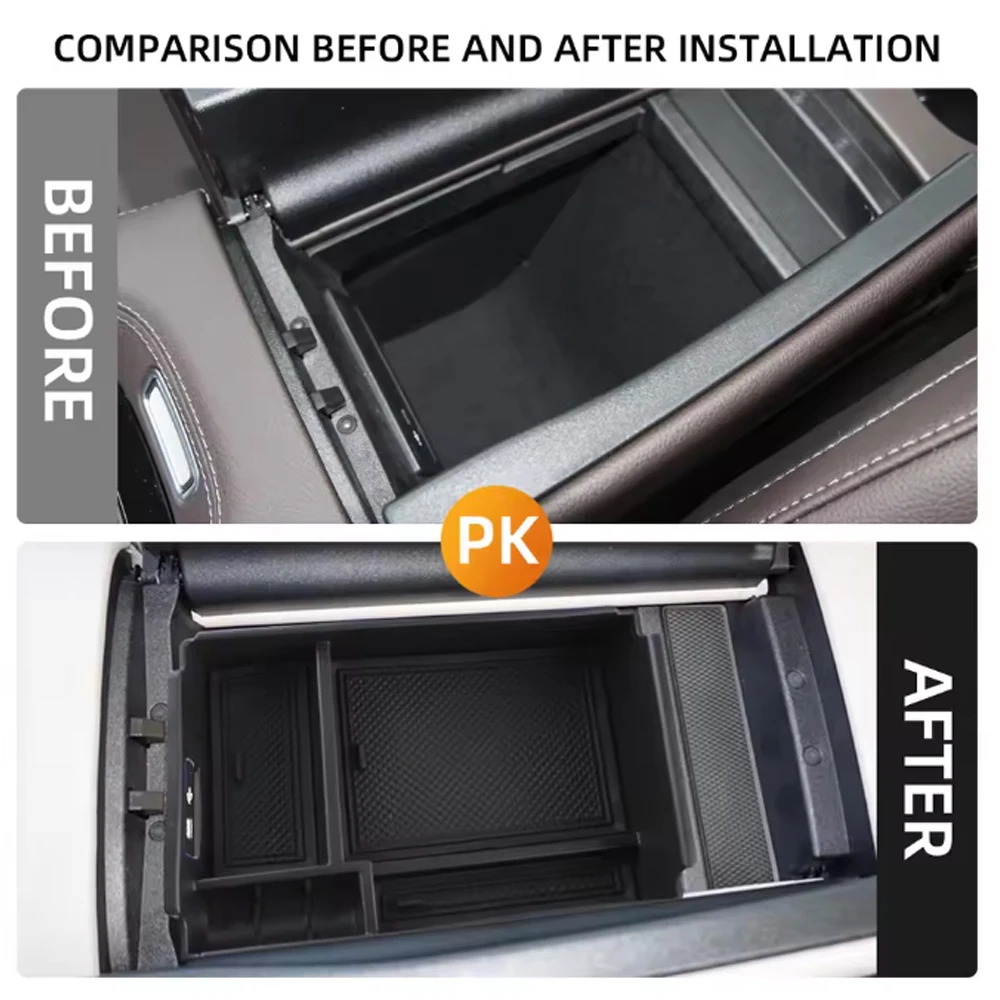 Für Mercedes Benz GLE-Klasse W167 V167 350 450 400d 2020-2024 Auto Mittelkonsole Armlehnen-Aufbewahrungsbox Auto-Zubehör – Detail 3