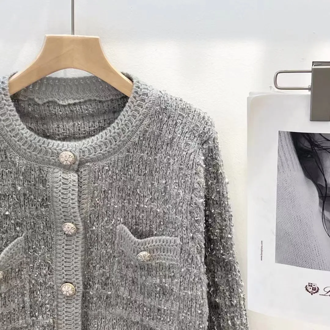 여성 의류 독특한 긴 소매 니트 스웨터 여성 가디건 패션 O넥 니트 스웨터 가디건 여성 상의 스웨터 Q1110