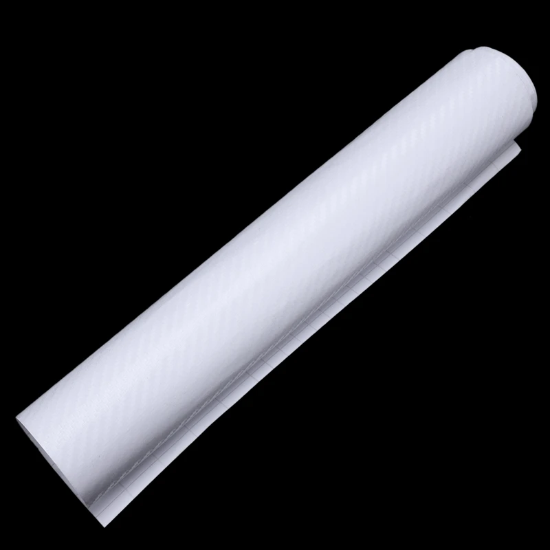 3x Diy 30X127 3d Koolstofvezel Sticker Vinyl Folie Wrap Roll Zelfklevende Auto Sticker Vel Transparant