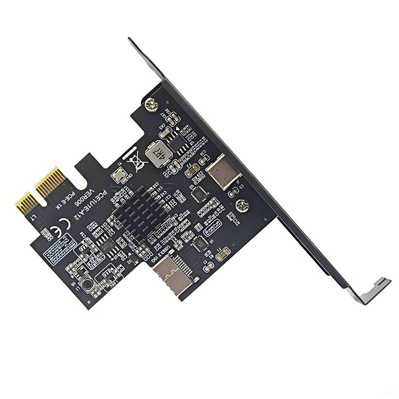 PCIE USB Type C Expansion Card PCI Express 3.0 X1 to USB 3.2 Gen2 Type C + Type E 10G ASM3142 Chip PCI-E USB 3.2 Dual Type C HUB