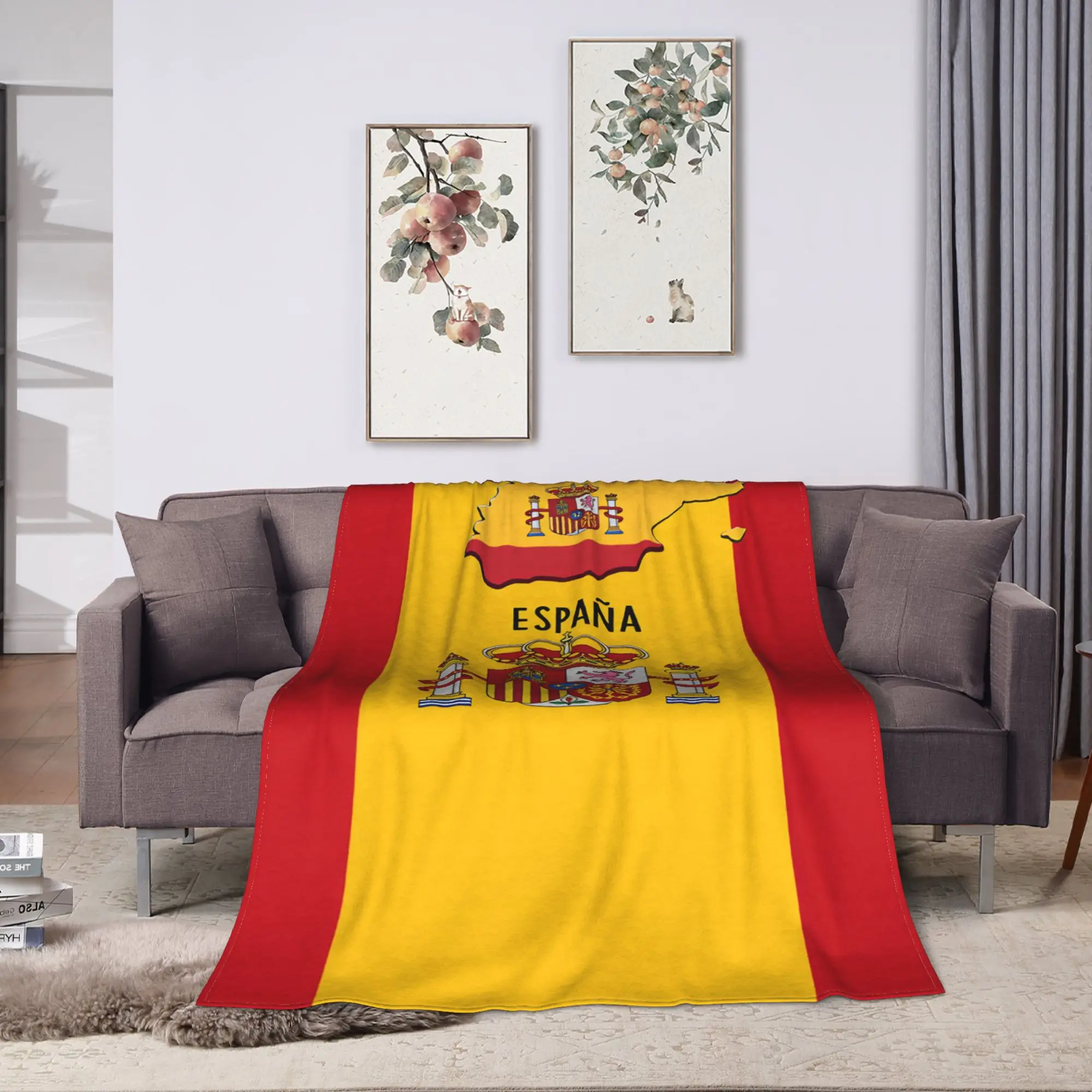 make spain great again  Soft Warm Blanket  Picnic Plush Throw Blanket Pattern Bedroom Flannel Bedspread Sofa Bed Cover