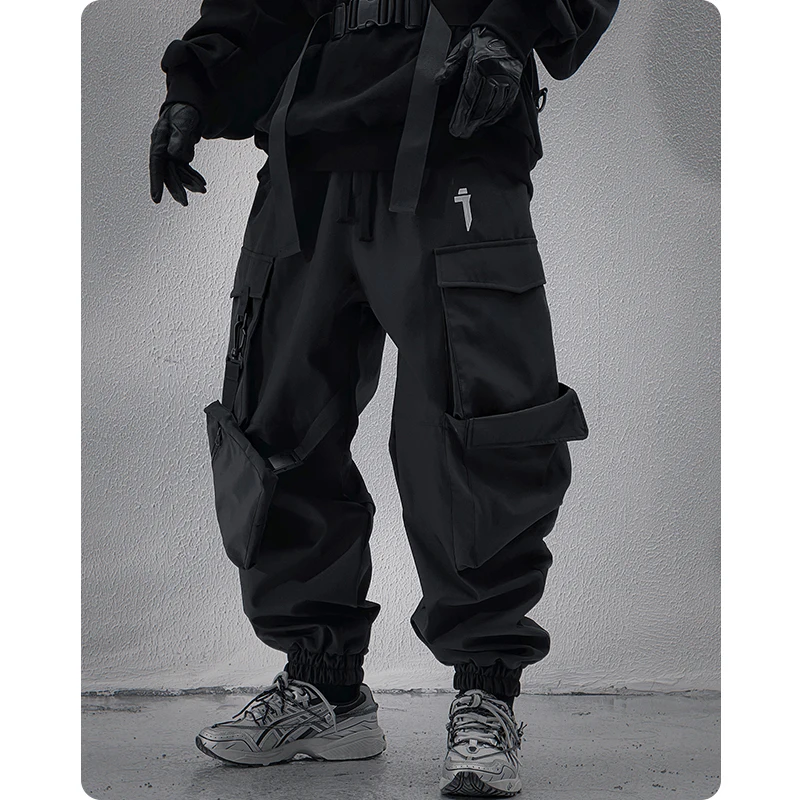 Unisex HipHop Tactical Cargo Pant Functional Multi pocket Joggers Trousers Elastic Waist Streetwear Pant Harajuku Men's Clothing