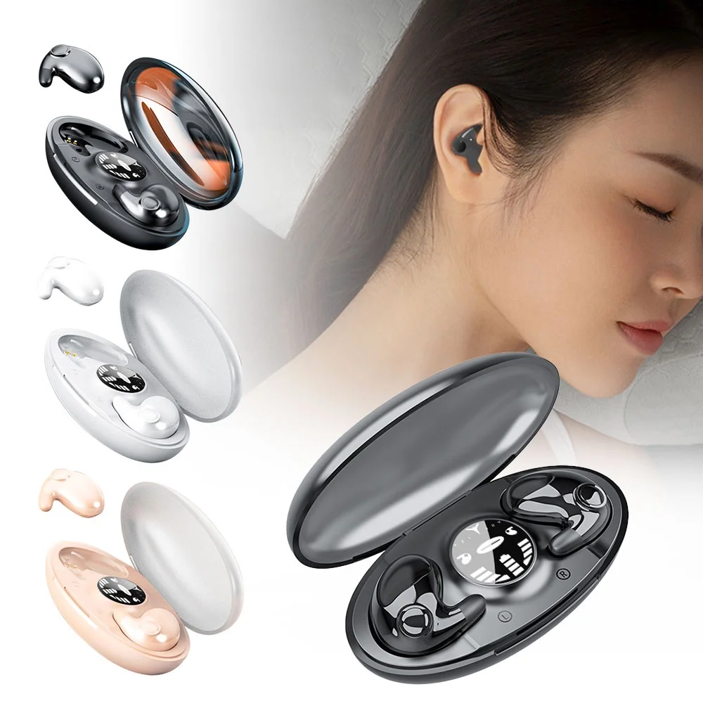 New Invisible Sleep Wireless Earphone Noise Cancelling Bluetooth 5.3 Headphones IPX5 Waterproof Touch Control Wireless Earbuds