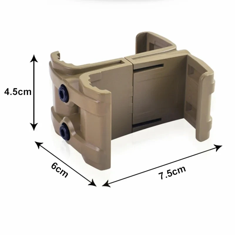 Acoplador táctico de doble revista, Conector de montaje AR M4, Airsoft Mag, enlace de abrazadera paralela