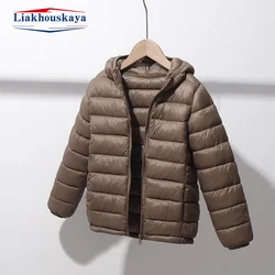 Newest 110-170cm Children Autumn Winter Jacket Clothes For Boys Girls Cotton Padded Kids Fleece Hooded Coats Warm Outerwear