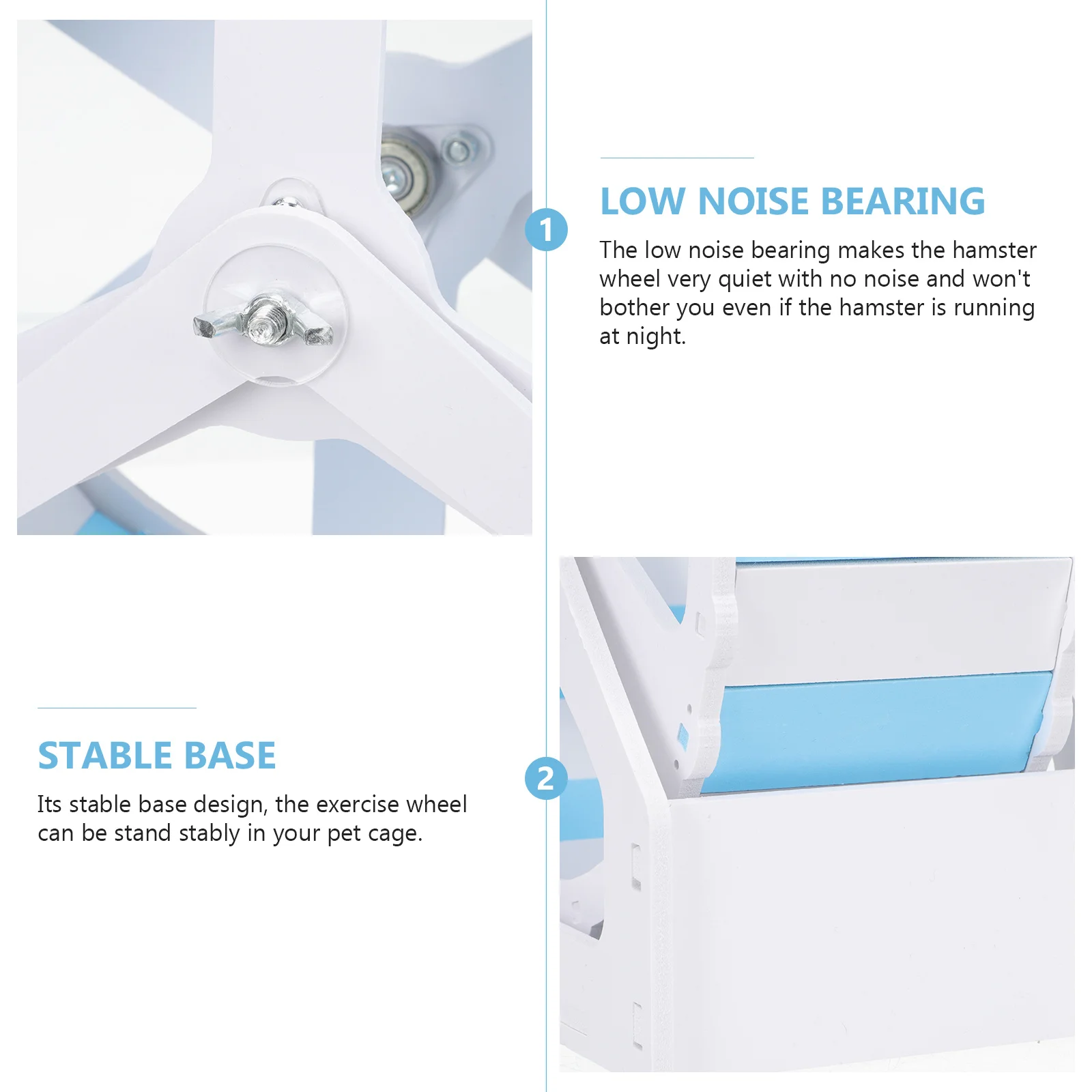 

Stable Hamster Wheel Low Noise Running Wheel for Small Pets Gerbil Hedgehog Chinchilla Rat Household Exercise Equipment