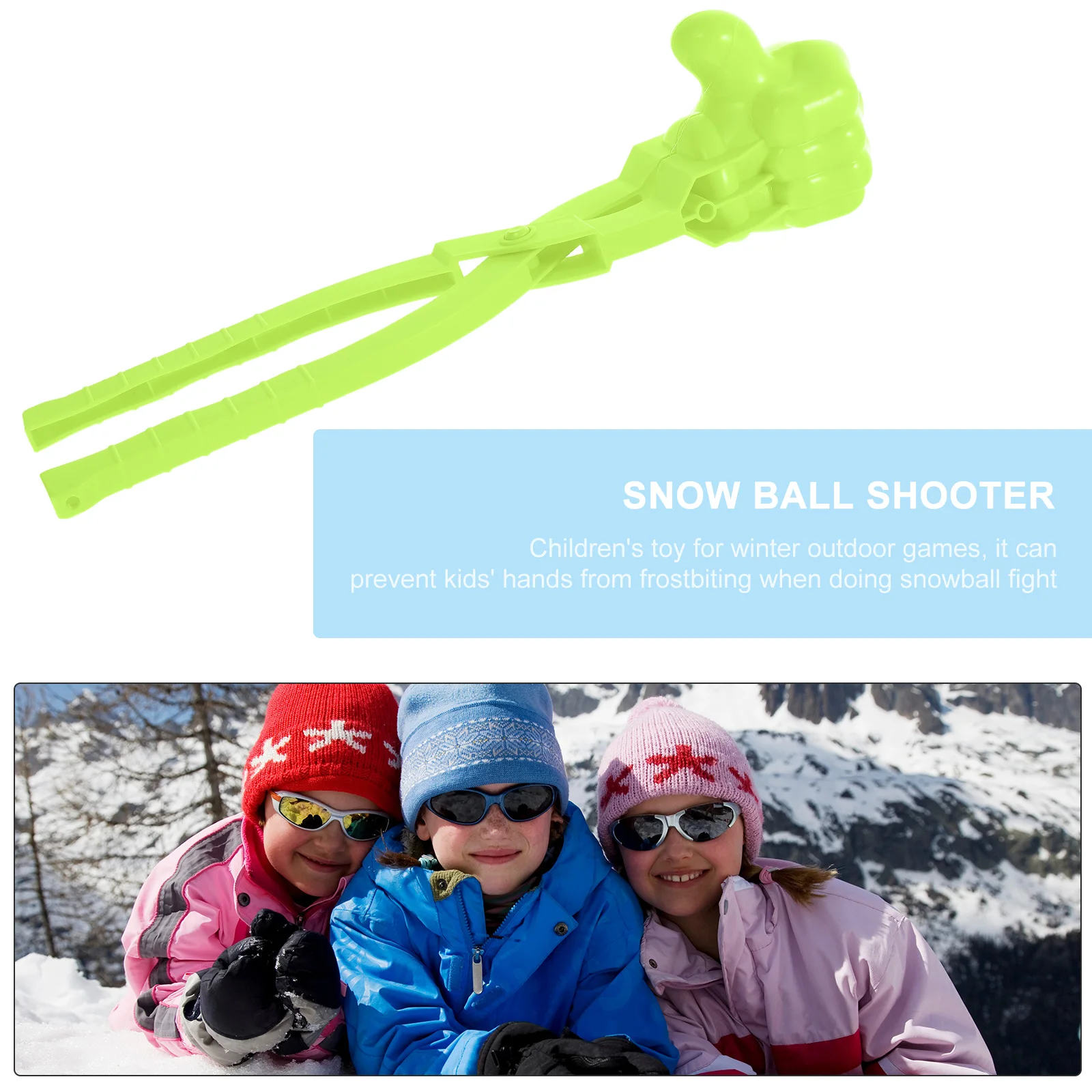 

1pc Clip For Kids Winter Outdoor Play Mold Tool Fun Interactive Snow Plaything Fight Equipment Maker Clamp Plastic
