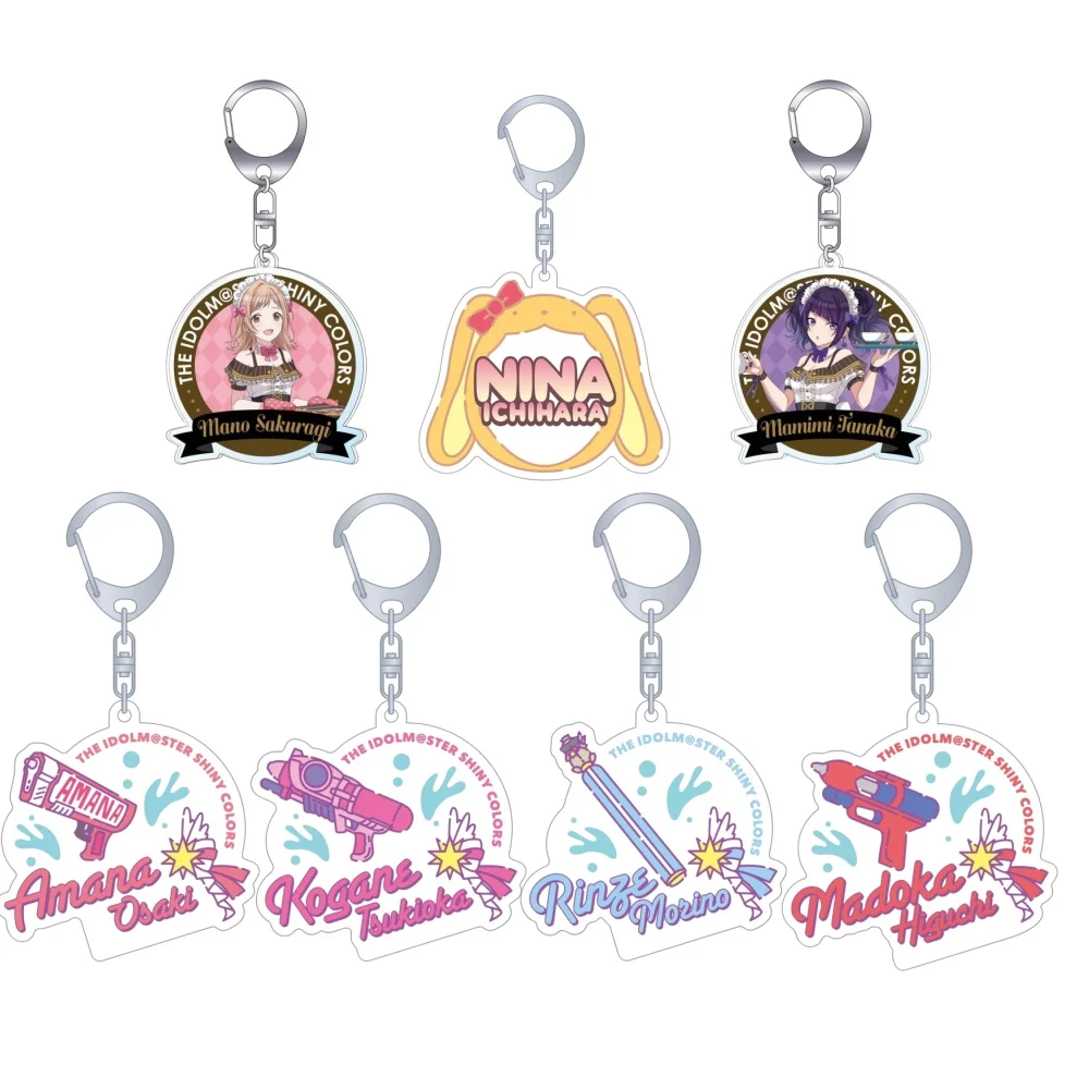 

Anime Peripheral Store THE IDOLM@STER Mano Mamimi Kogane Rinze Amana Acrylic Keychain Pendant Ornamen Fans Charm Gifts About 6cm