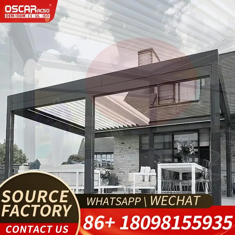 Custom High Quality Easy Install Bioclimatic Aluminum Outdoor Pergola Gazebo for Gardens Patios Backyards pergola