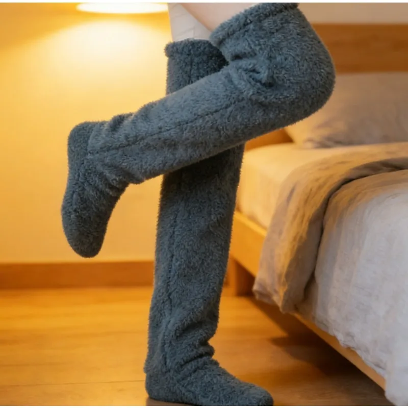 Thickened Elderly Knee Warmers Cold Proof Long Socks for Aircon Room Sleep Leg Protection