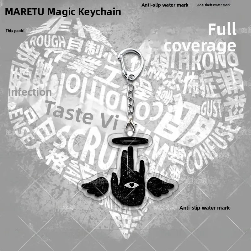 سلسلة مفاتيح أكريليك من ماريتو بتصميم كرتوني للأزواج، قلادة للحقيبة، هدية إبداعية، حبل أكريليك للأزواج، زينة لحقيبة المدرسة #2