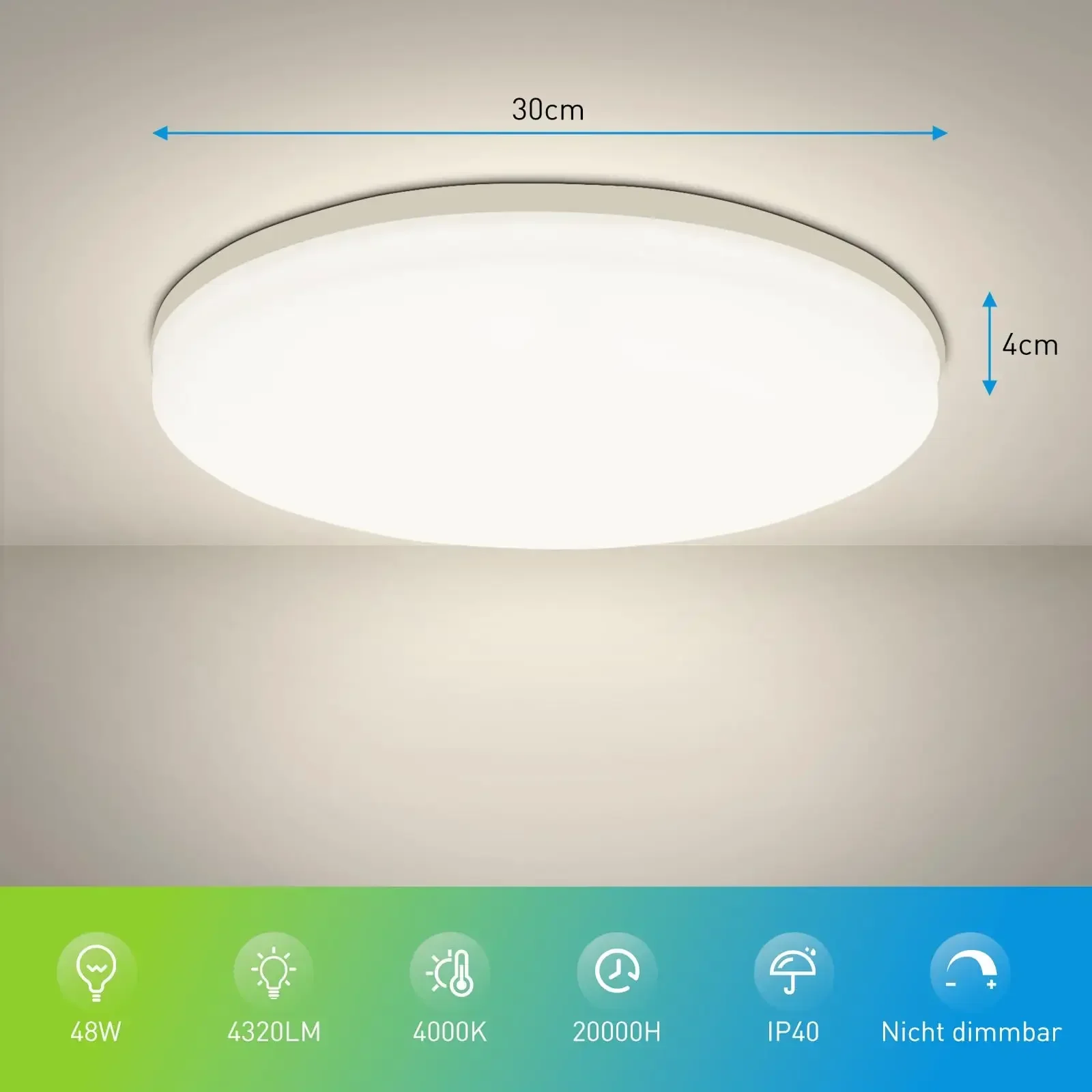 Iralan-Eenvoudige Ronde Plafondlamp, Moderne Schotel, Eenvoudig Te Installeren, Decoratie Huis Voor Woonkamer, Gang, Slaapkamer