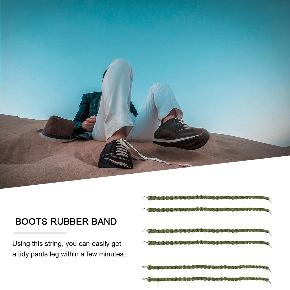 

Belt Leg Tie Straps Elastic Bungee Cord for Pants Trouser Blousing Green Boot Outdoor Sports Accessories