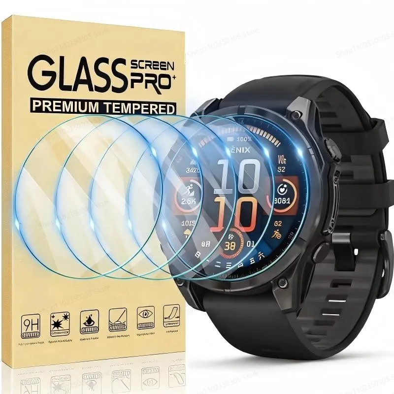 Tempered Glass Compatible for Garmin Fenix 9 8 Pro 51MM 47MM AMOLED Solar Fenix 7X 7S 7 6X 6S 6 Pro 5 5S Screen Protector Film