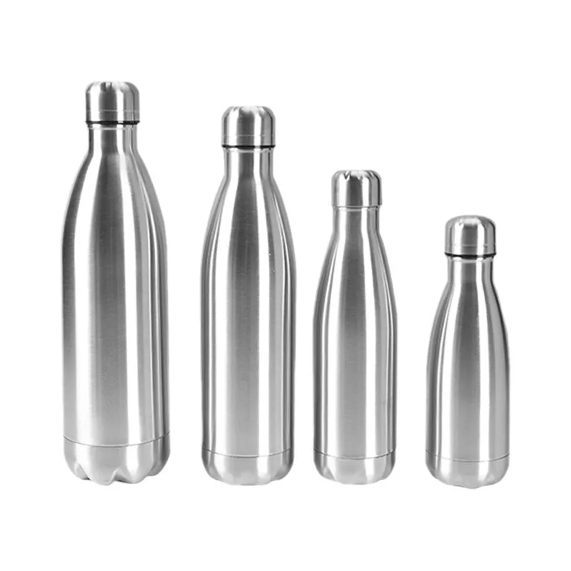 Thermos en acier inoxydable 500/750/1000ML, bouteille d'eau isotherme à double paroi, anti-fuite, pour l'extérieur, gobelets de voyage