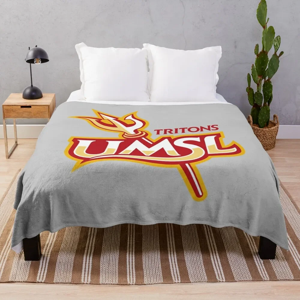 

UMSL of Tritons Throw Blanket Decoratives christmas decoration Quilt Blankets