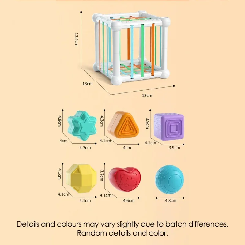 Baby Education Cube Toys Shape Matching Stacking Learning Toy Early Childhood Enlightenment Games Stimulating Visual Development
