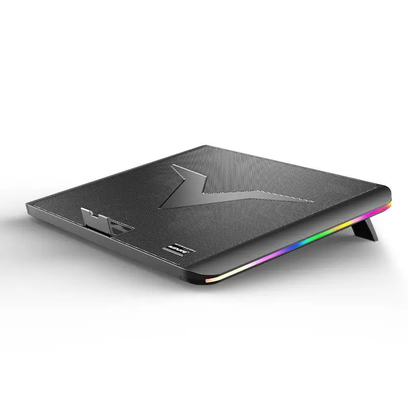 

Laptop Radiator for 15.6-inch Computer Metal Mesh Cooling Base with Exhaust Fan Mute Bracket - Single Fan Version