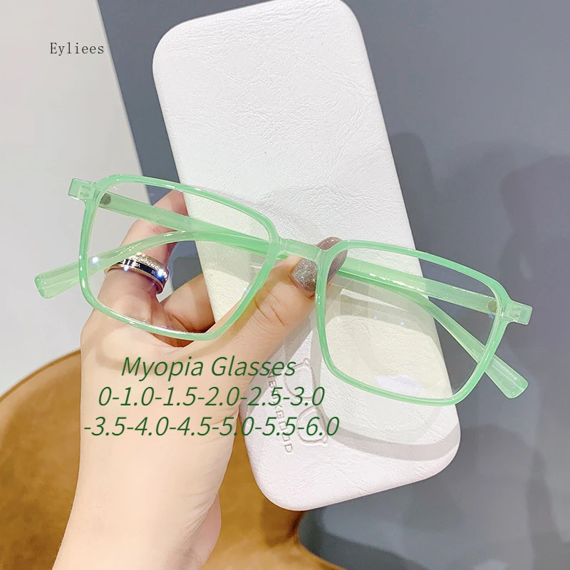 

New Fashion Myopia Glasses for Women Men Anti Blue Light TR Small Frame Near Sight Eyewear Finished Shortsighted Eyeglasses